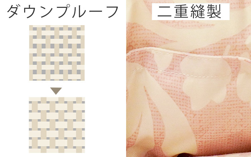 ダウンプルーフ・二重縫製