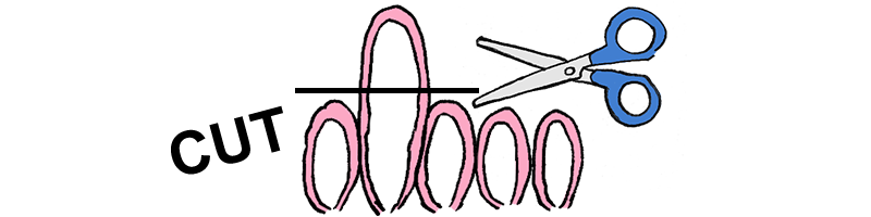 パイルを引っ掛けたら切って下さい