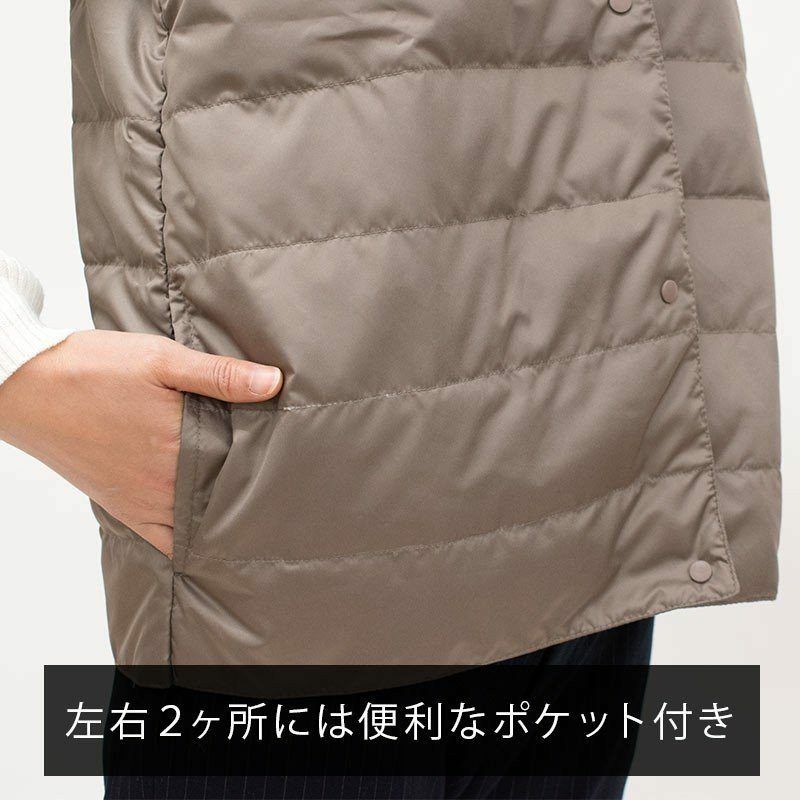 完売】ダウンベスト レディース M/L/LL/3Lサイズ ふとんやさんのこだわりシリーズ ダウン80％ 無地 | ねごこち本舗 本店