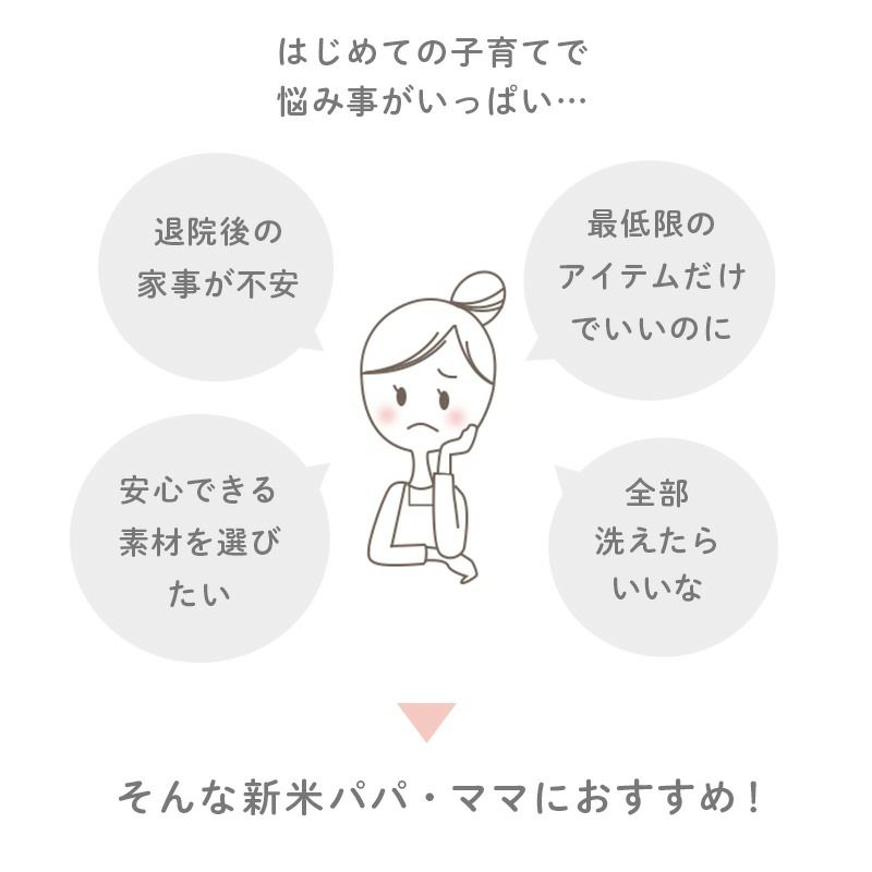 サンデシカ 忙しいママの時短 ベビー布団5点セット ミニサイズ