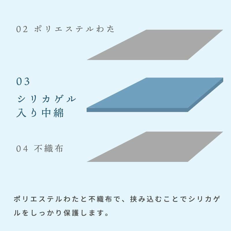 2枚セット 敷きパッド シングル 100×205cm シリカゲル入り 吸湿 防ダニ