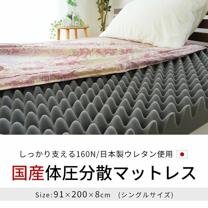 体圧分散 マットレス シングル 91×200cm 厚み8cm | こだわり安眠館 本店