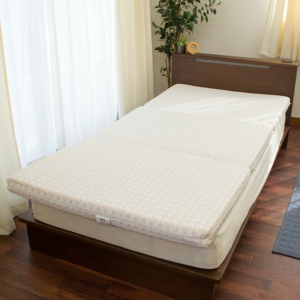 西川 Afit 三つ折り マットレス 折りたたみ 敷き布団 ダブル 140×200cm 