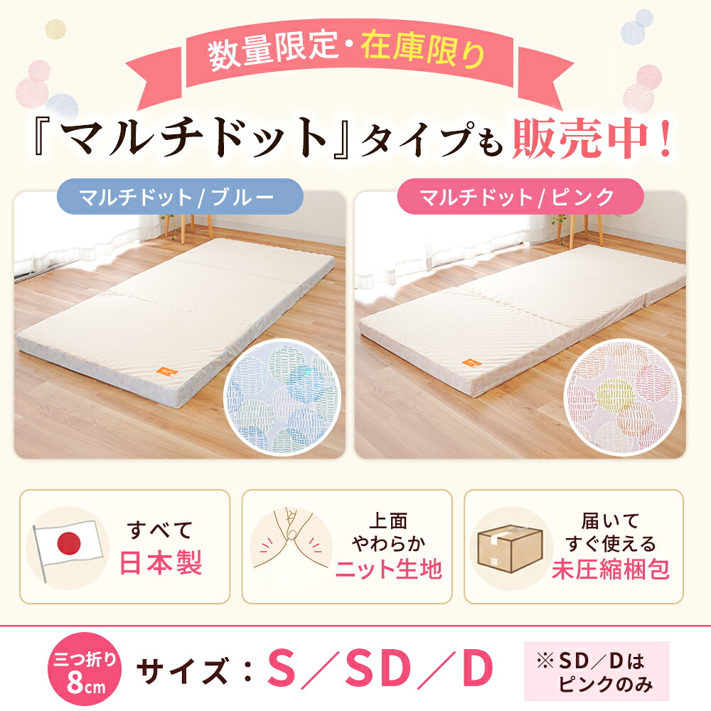マルチドット柄ブルー