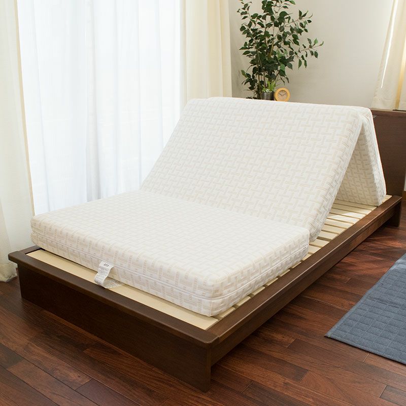 西川 Afit 三つ折りベッドマットレス 折りたたみ セミダブル 120×195cm 