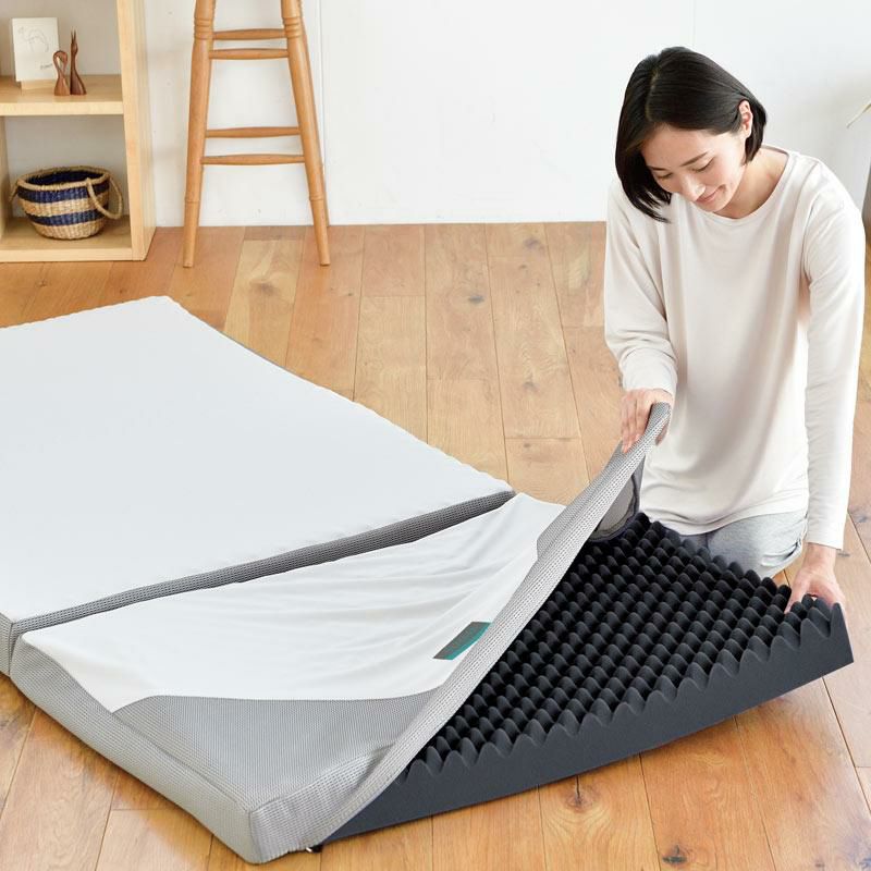 西川 SUYARA 三つ折りマットレス ダブル 140×200cm 厚み9cm | ね