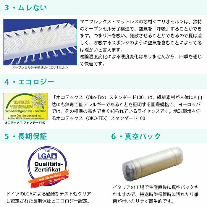 マニフレックス DDウィング マットレス シングル 97×198×13cm 正規販売 