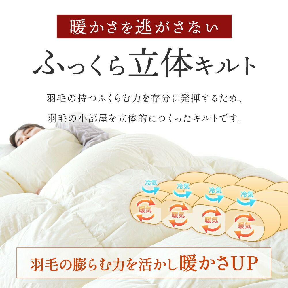 KAWADA 有り得 DOWN 最高級羽毛布団 ハンガリー産マザーグース95% ダブル 