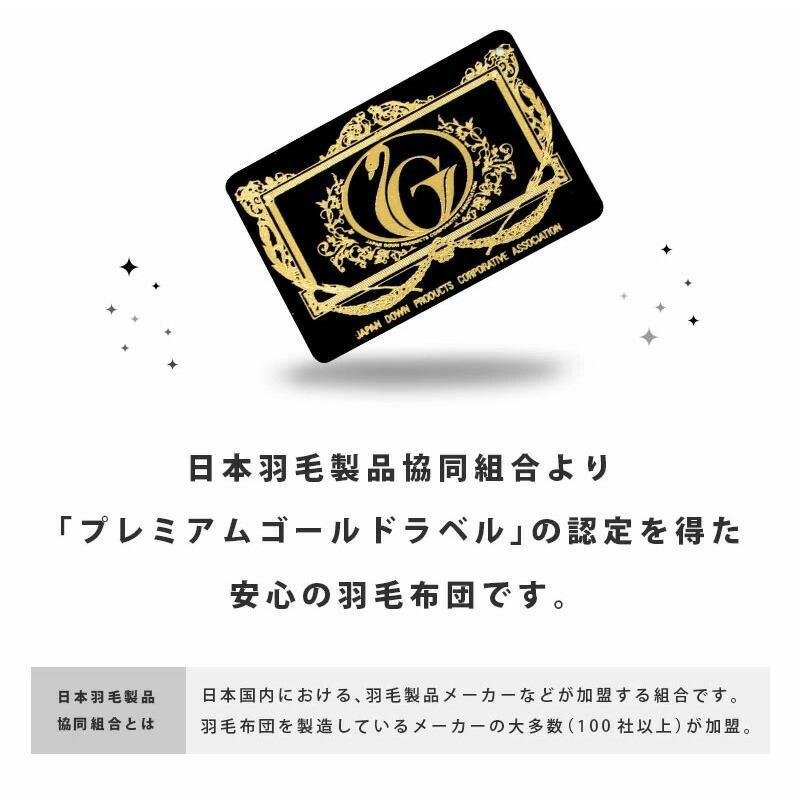 2枚合わせ 羽毛布団 マザーグース ダウン95％ キング ポーランド
