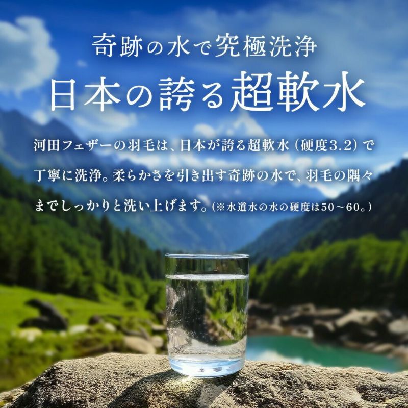 河田フェザー マザーグースダウン95% 二層キルト 羽毛布団 キング Srata | ねごこち本舗 本店