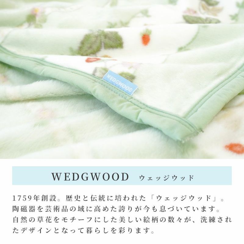 西川 WEDGWOOD ウェッジウッド アクリルニューマイヤー毛布 シングル 140×200cm