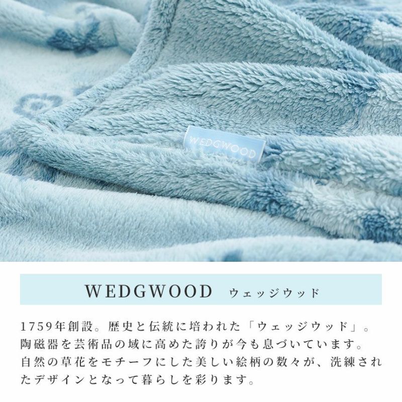西川 WEDGWOOD ウェッジウッド ニューマイヤー毛布 シングル 140×200cm