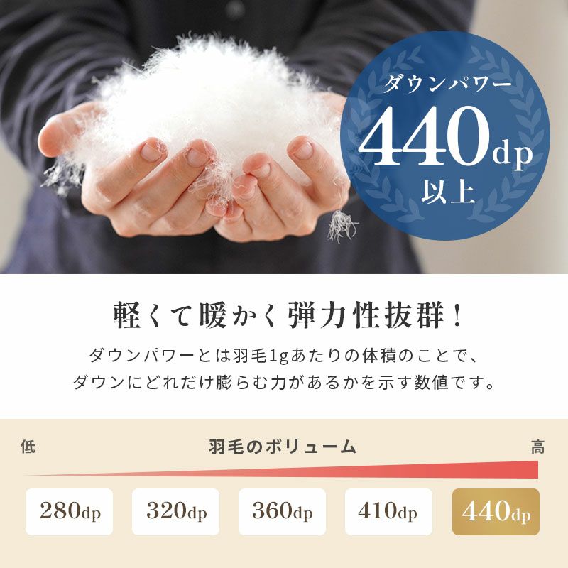 京都羽毛 カナダ産 ホワイトダックダウン95% 羽毛布団 ダブルロング