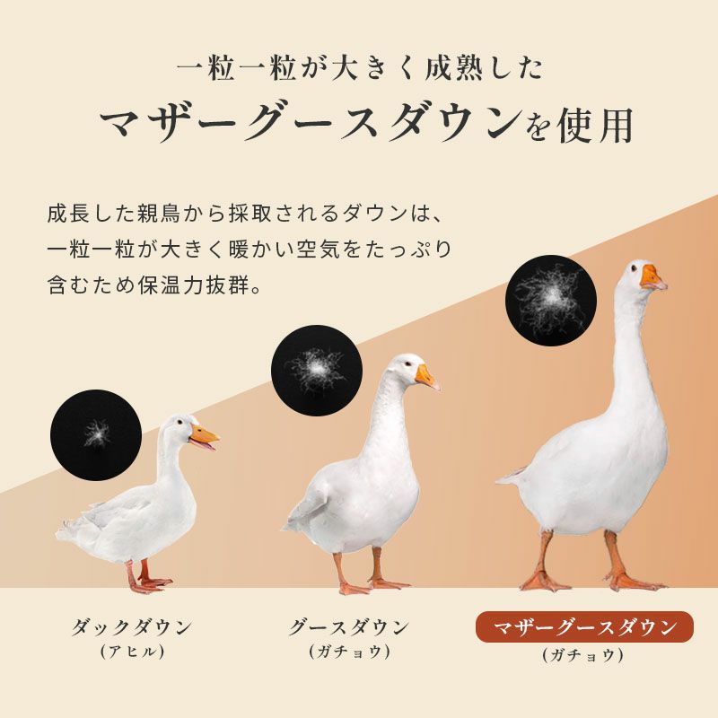 京都羽毛 マザーグースダウン95% 羽毛布団 シングルロング 150×210cm 