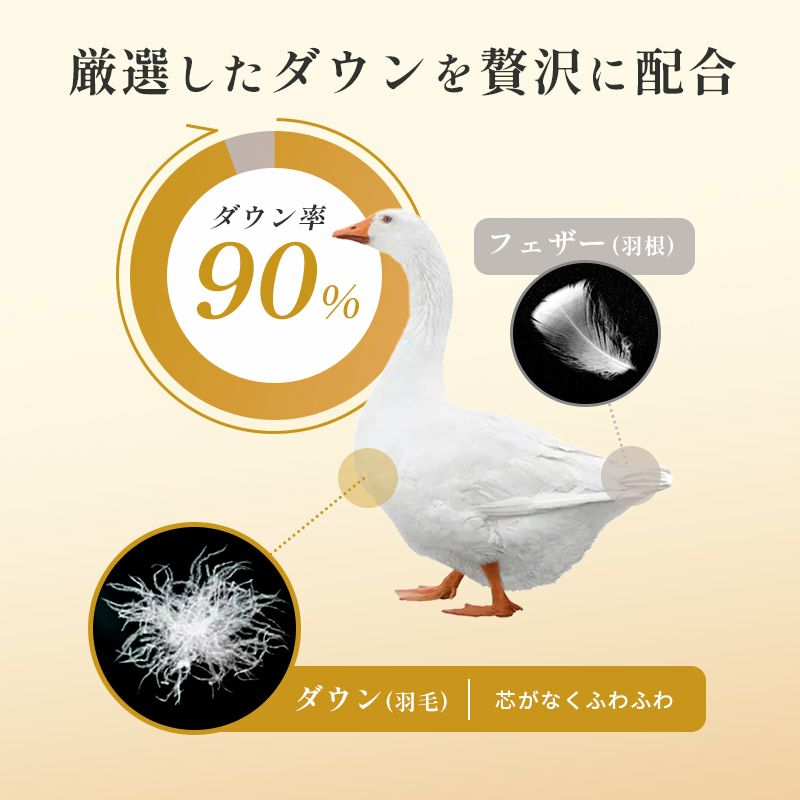 西川 安眠工房 Cocoro nature グースダウン90% 羽毛布団 シングルロング 150×210cm | ねごこち本舗 本店