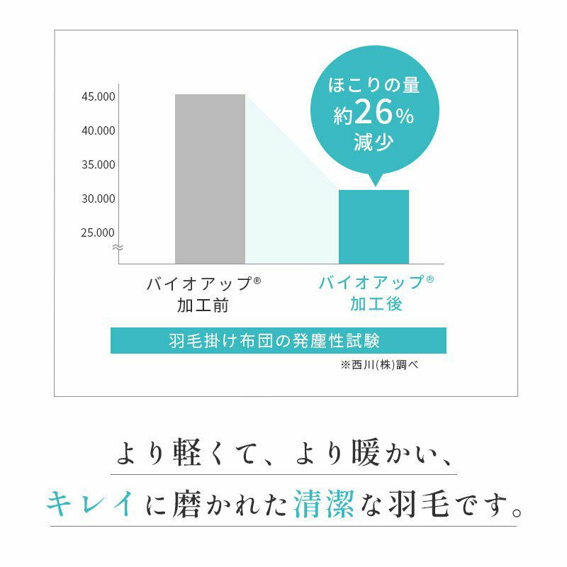 西川 安眠工房 Cocoro nature マザーグースダウン93% 羽毛布団 シングルロング 150×210cm | ねごこち本舗 本店