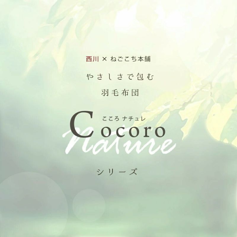 西川 安眠工房 Cocoro nature マザーグースダウン93% 羽毛布団 シングルロング 150×210cm | ねごこち本舗 本店