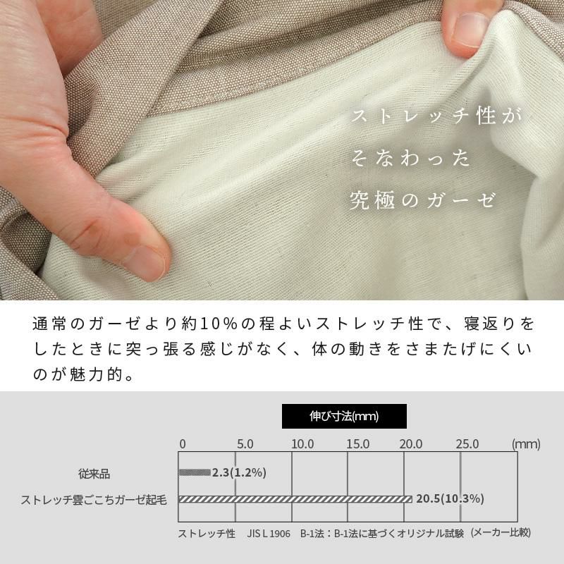 快眠ラボ ストレッチ 雲ごこちガーゼ 起毛 パジャマ レディース