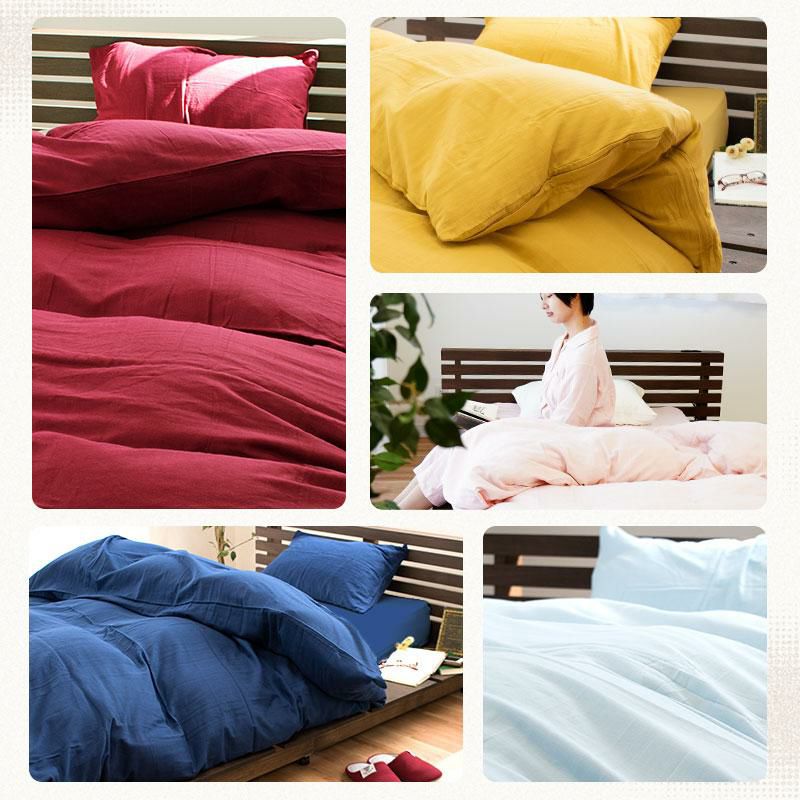 在庫限り】ととのゑ 和晒 2重ガーゼ ボックスシーツ ダブル 140×200