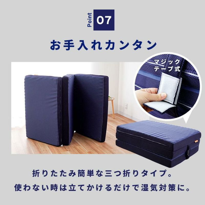 昭和西川 ラクシーン デラックス 三つ折りマットレス セミダブル 昭和西川 ラクシーン デラックス 三つ折りマットレス セミダブル