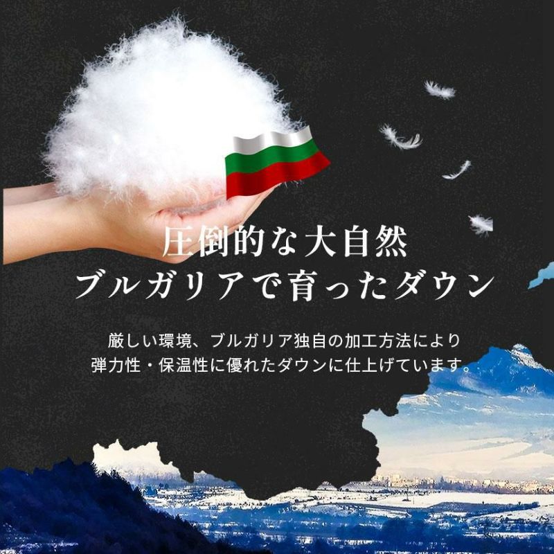 ブルガリア産 トラキアダックダウン93% 羽毛布団 シングルロング 150