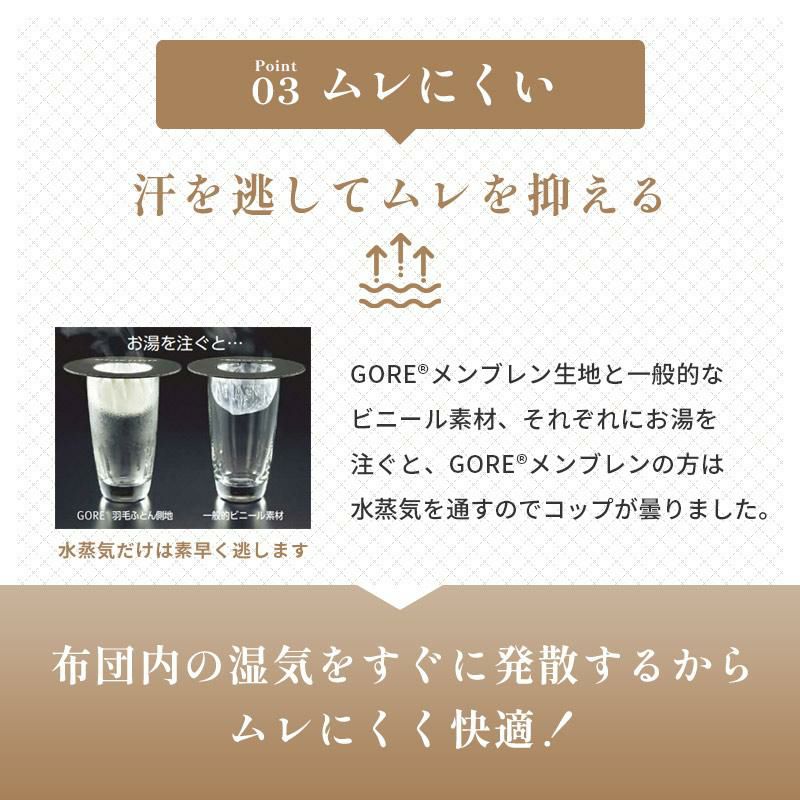 西川 ゴアテックス GORE(R) グースダウン90% 羽毛布団 シングル