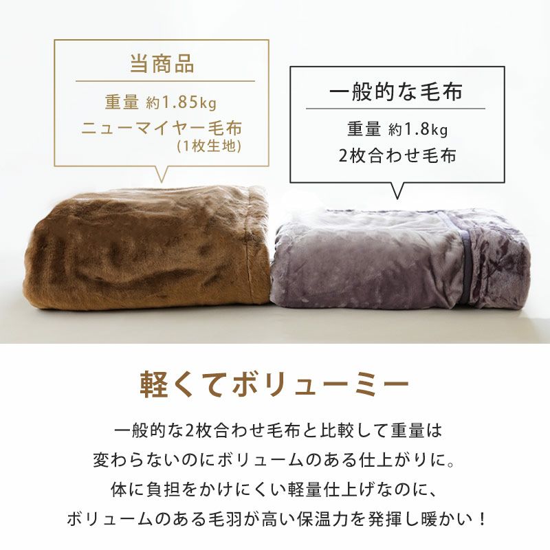 西川 泉大津産 アクリル ニューマイヤー毛布 シングル 140×200cm【2023AW】