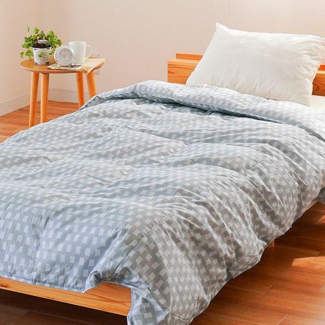 未使用　 ダウンケット 150×200cm 京都羽毛 ダウンケット 再生羽毛 ダックダウン85% シングル 150×210cm