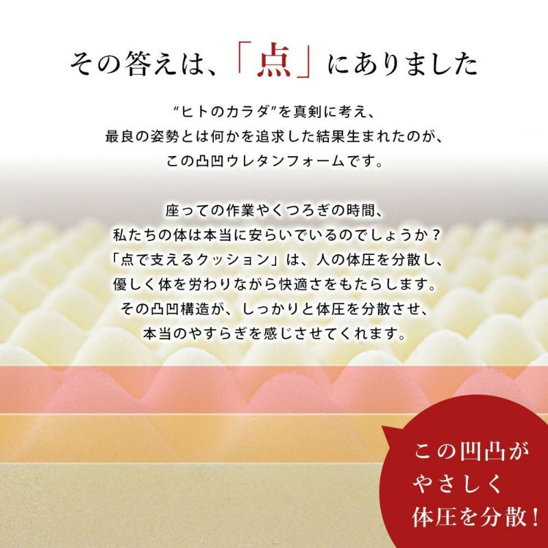 自社製造点で支えるクッション