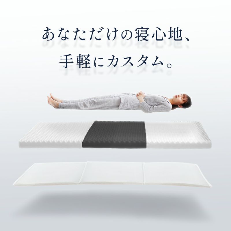 ハニカムシート入りマットレスシングル三つ折り高反発日本製自社製造【当社限定】国産3つ折り敷布団硬めプロファイルニットメッシュ通気性車中泊敷き布団腰痛ウレタン洗える10cm寝返りグレー【同梱不可】