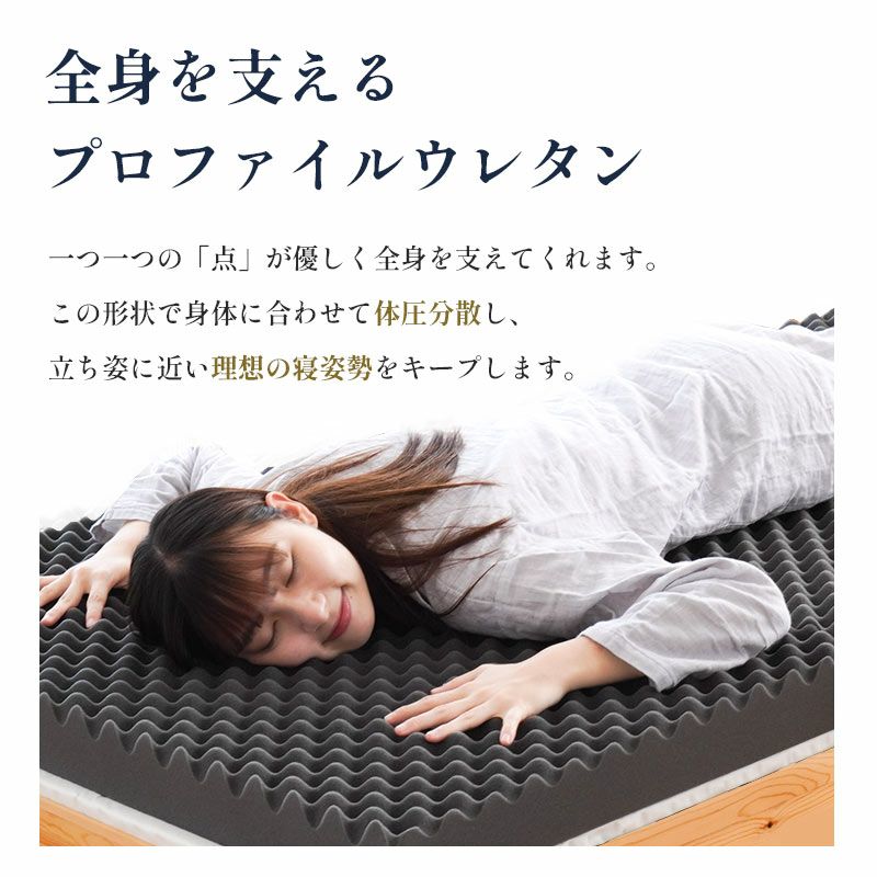 ハニカムシート入りマットレスシングル三つ折り高反発日本製自社製造【当社限定】国産3つ折り敷布団硬めプロファイルニットメッシュ通気性車中泊敷き布団腰痛ウレタン洗える10cm寝返りグレー【同梱不可】