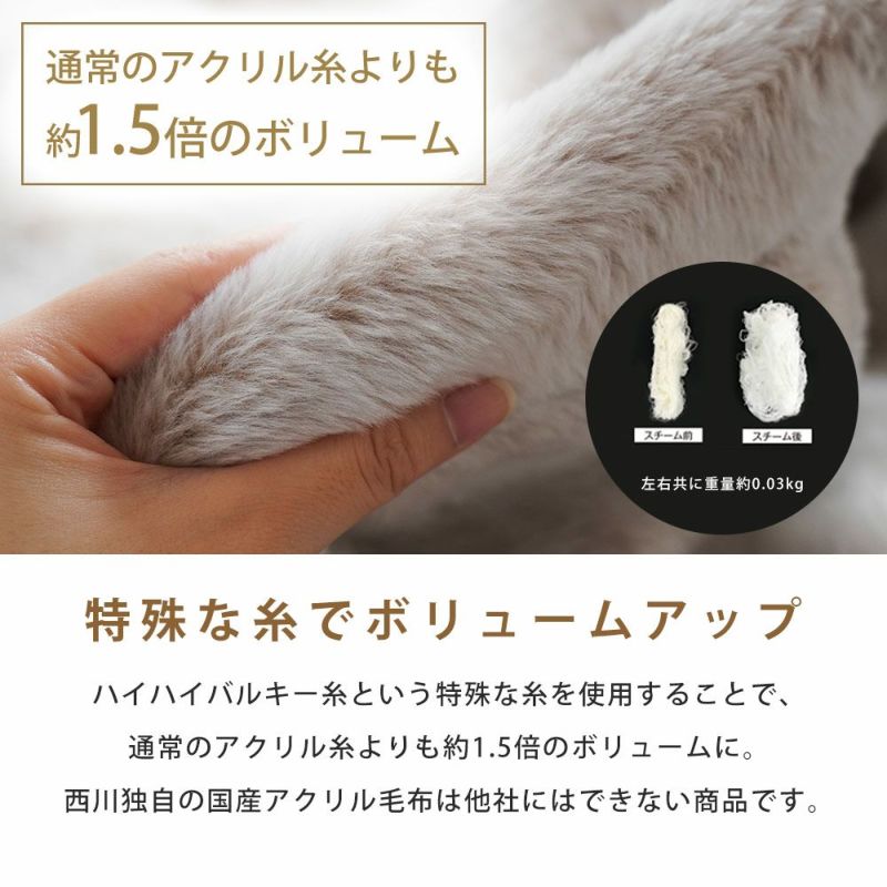西川 毛足が長い 毛布 世界で唯一の毛布 プレミアム ハイハイ