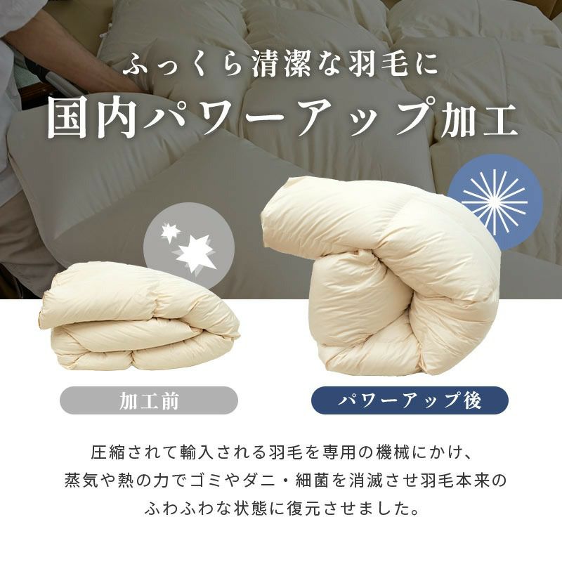 京都金桝 ダウンケット シングル エコテックス® ダウン90% 綿100